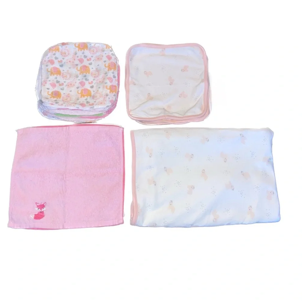 Baby washcloths and towel